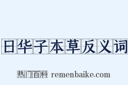 日华子本草反义词是什么意思的图片